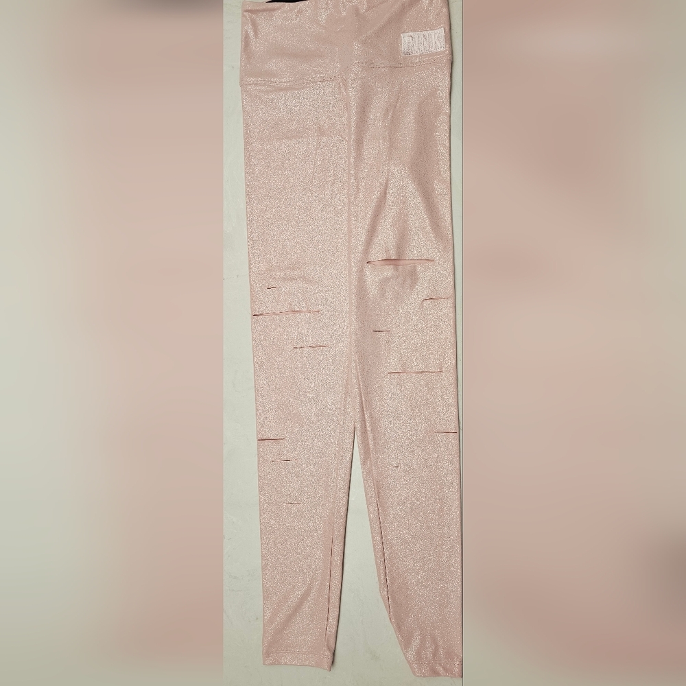 Victoria's Secret Shimmering Pink Straight Leg Pants